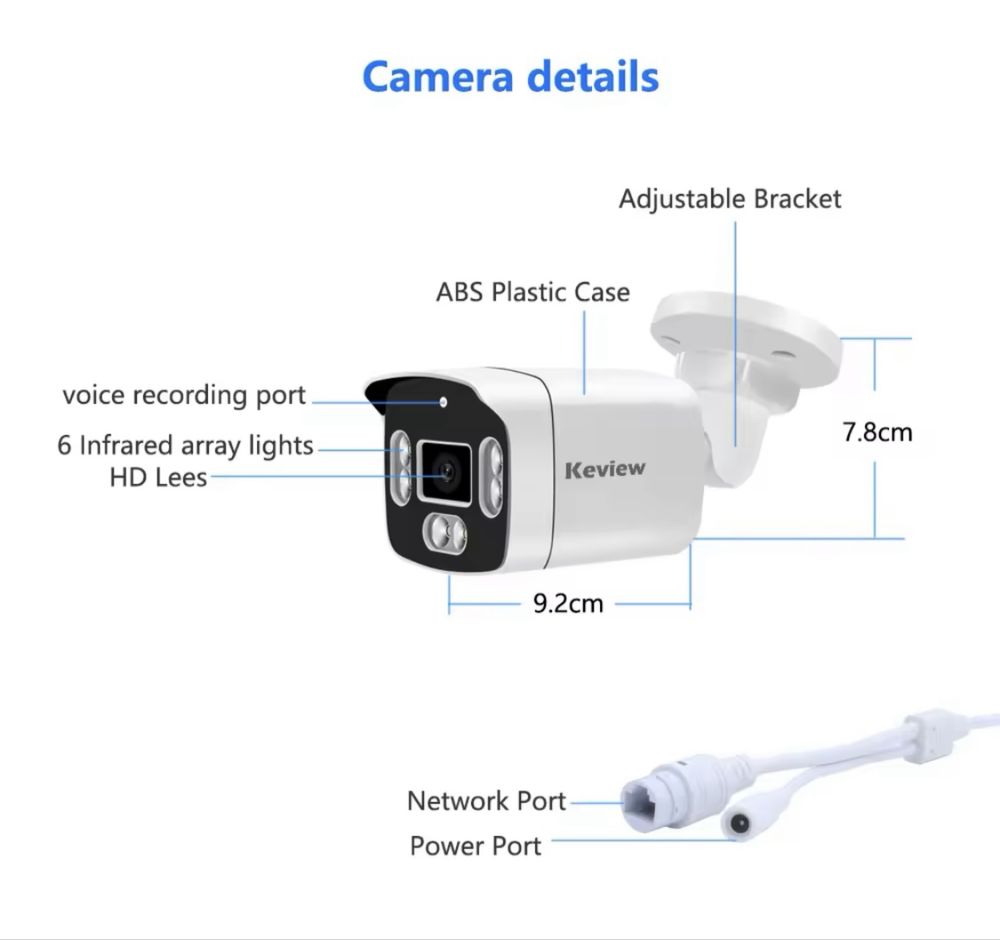 Камера  4mp/2.8mm/PoE/микрофон/Onvif/LED подсветка