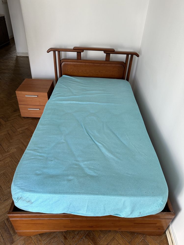 Cama Madeira + Colchão 180x100 + OFERTA