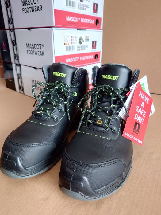 Buty Robocze Wodoodporne Skórzane MASCOT S3 wysokie z Podnoskiem r.44