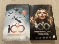 2 livros da saga Os 100