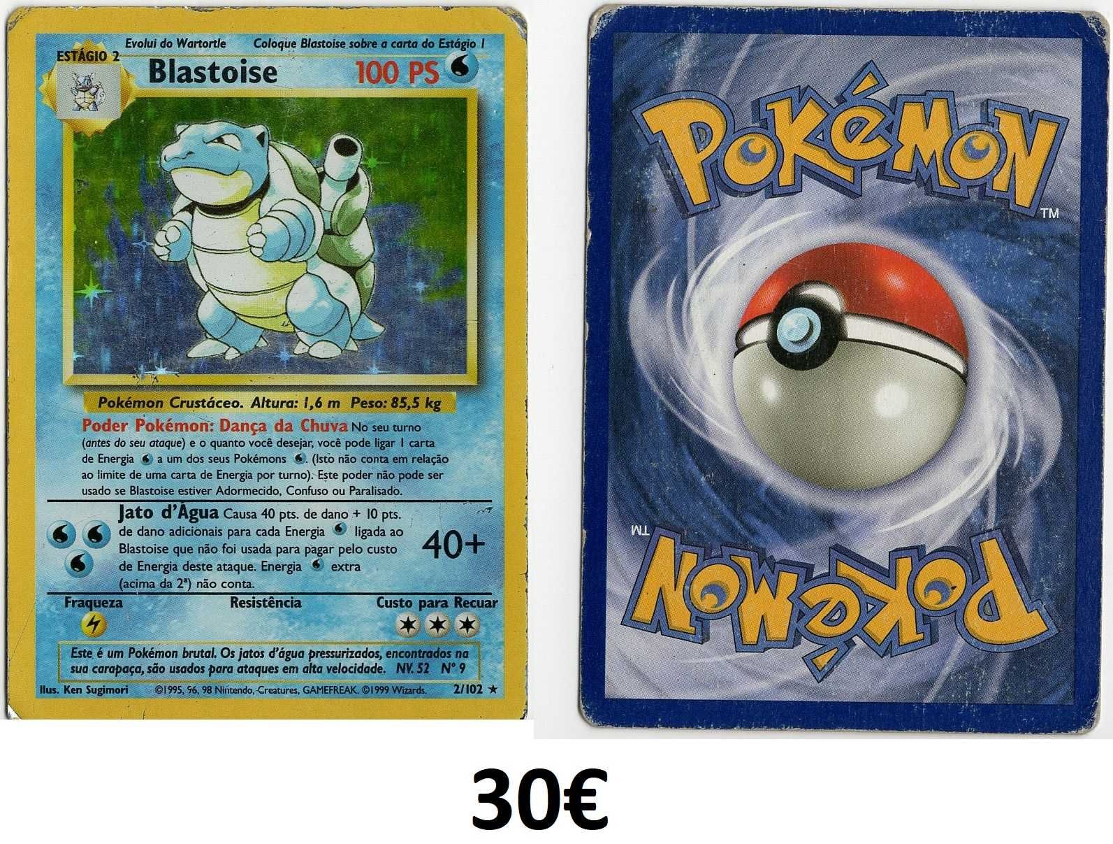 Cartas Pokemon Antigas