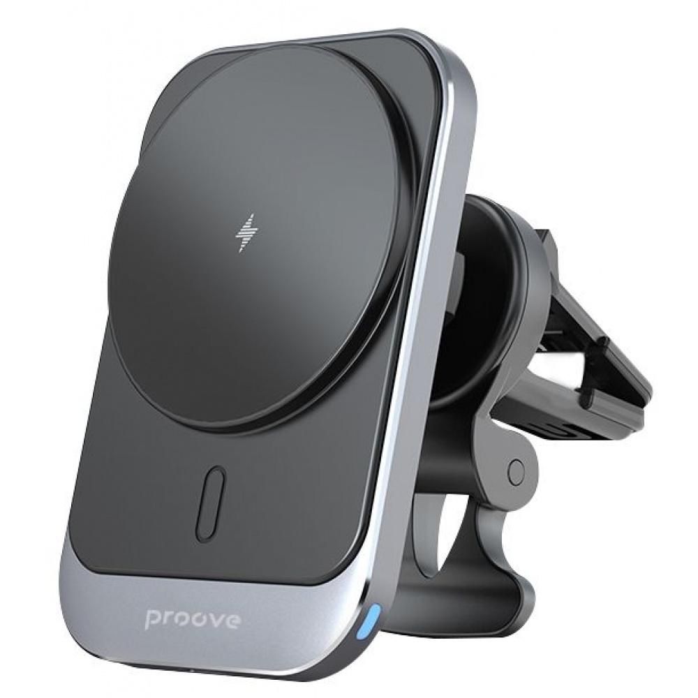 Автомобільний тримач з Бездротовим ЗП Proove Square Magnetic Pro 15W