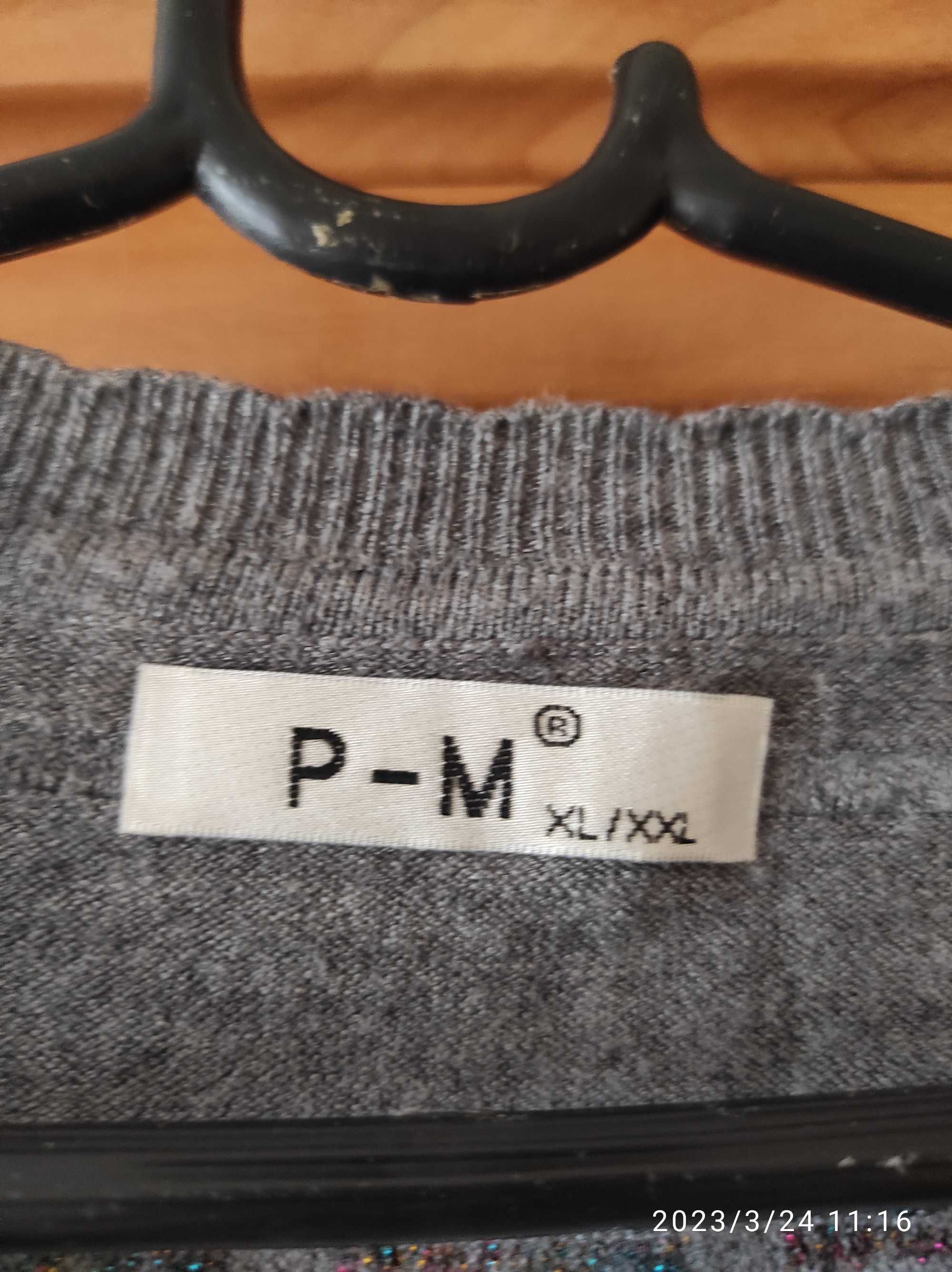 Sweterek popielaty  xl/xxl