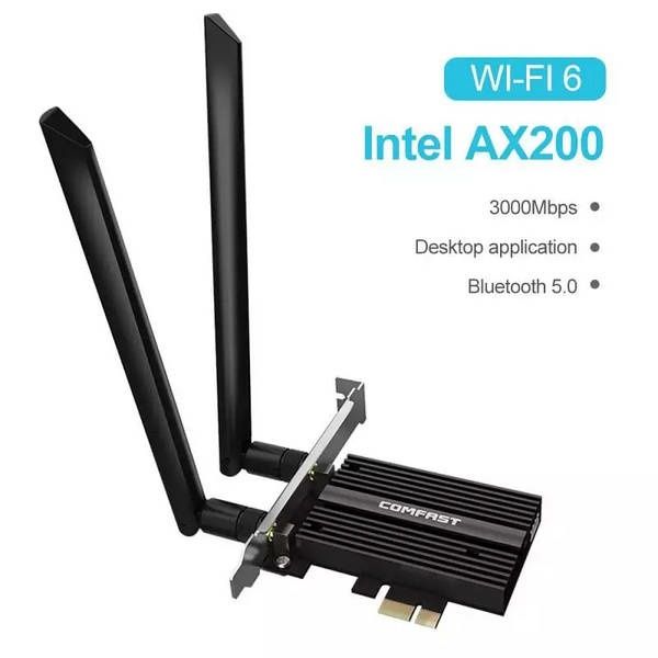 COMFAST CF-AX200 Pro PCI-E Сетевая карта 3000Mbps WiFi 6 + Bluetooth 5