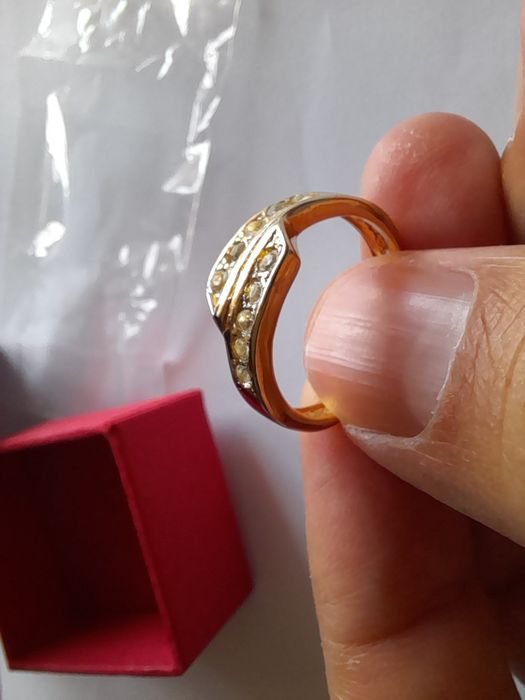 Anel banhado a ouro de 24ktes