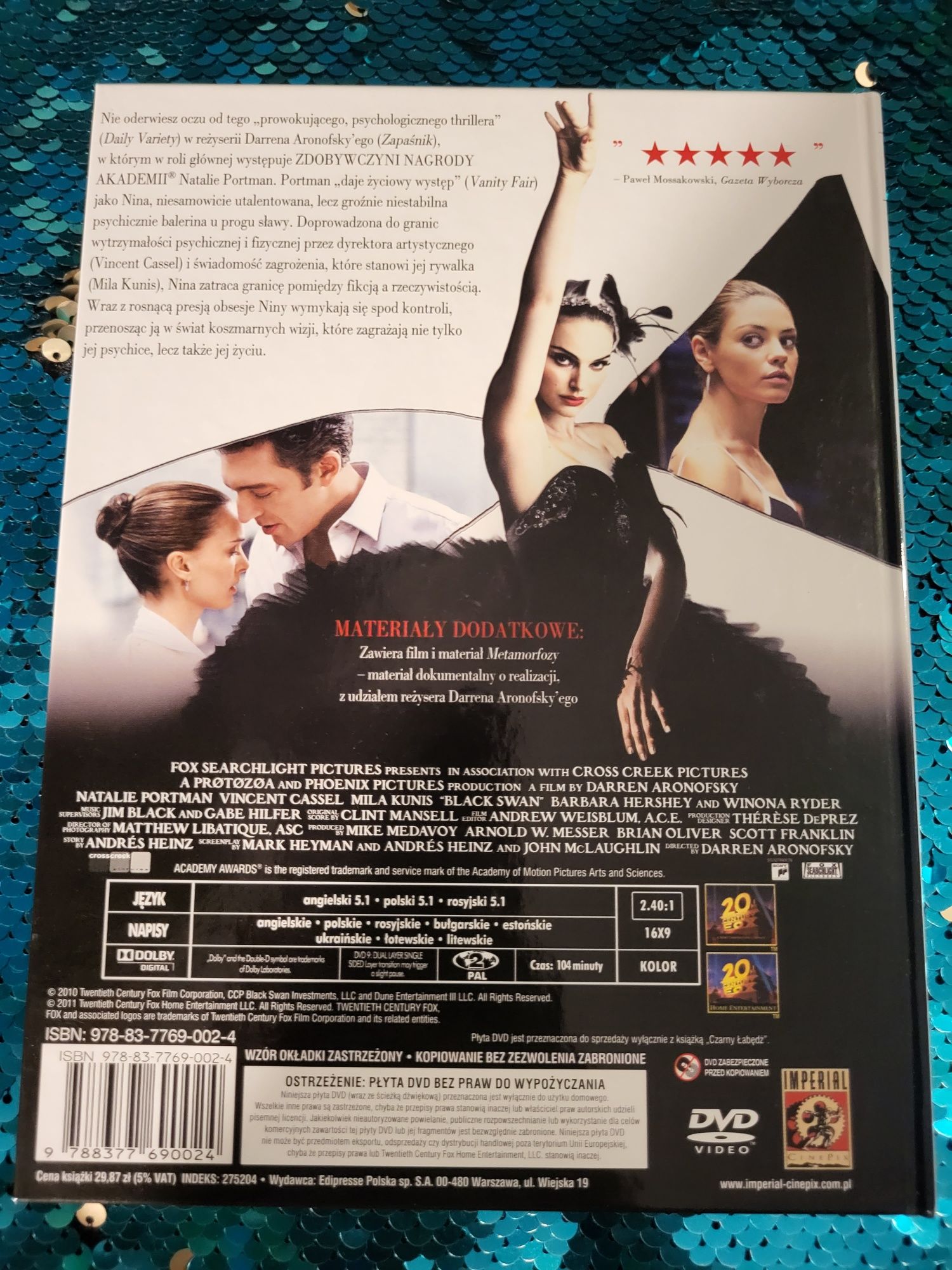 Film na Dvd Czarny Łabędź z Natalie Portman