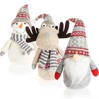 3X Figuras de inverno como artigos decorativos Natal