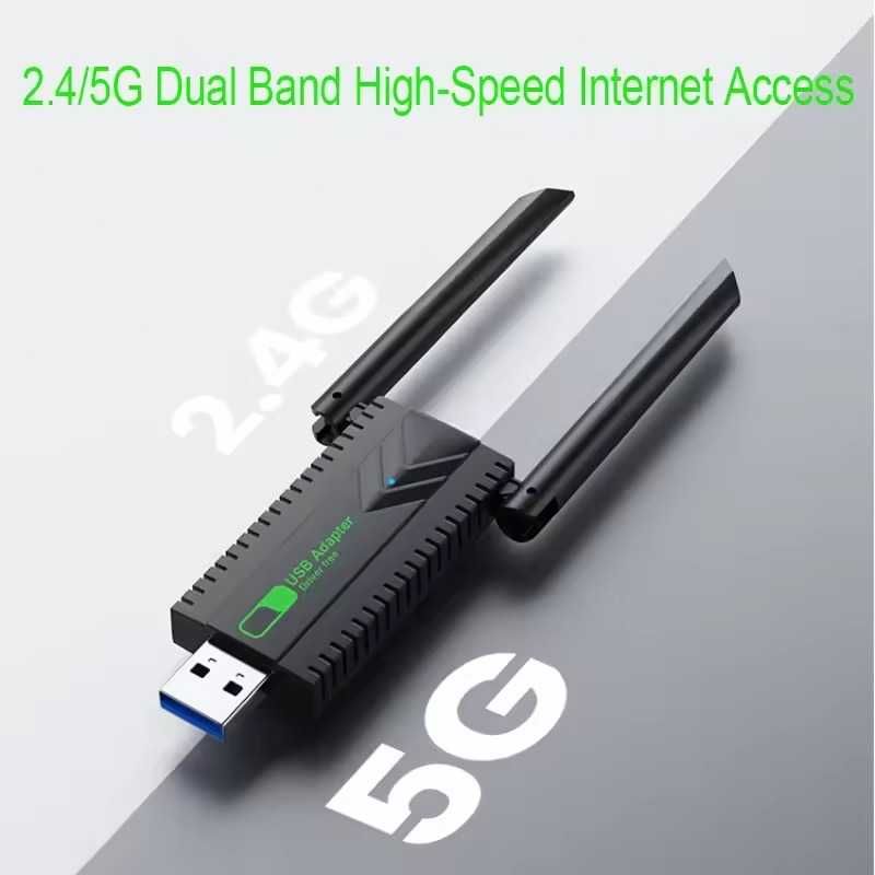 Vikefon 1300 мбит/с wi-fi usb-адаптер двухдиапазонный 2,4g + 5 ггц