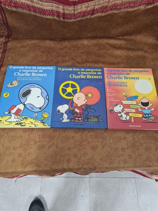 3 livros colecção "o grande livro de perguntas de Charlie Brown"