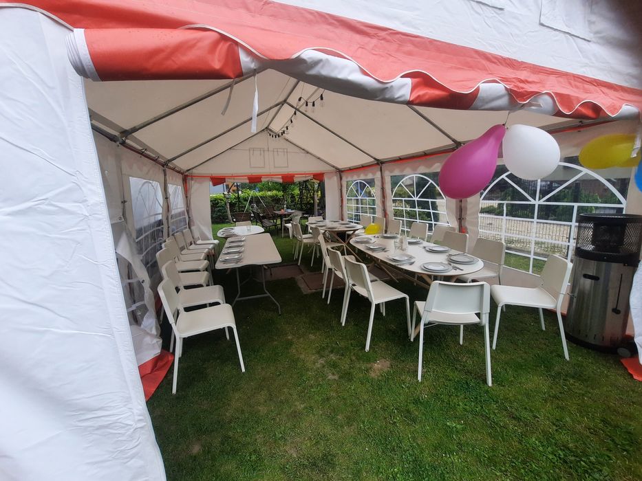 Wynajem wypożyczenie krzeseł stołów cateringowych urodziny roczek chrz