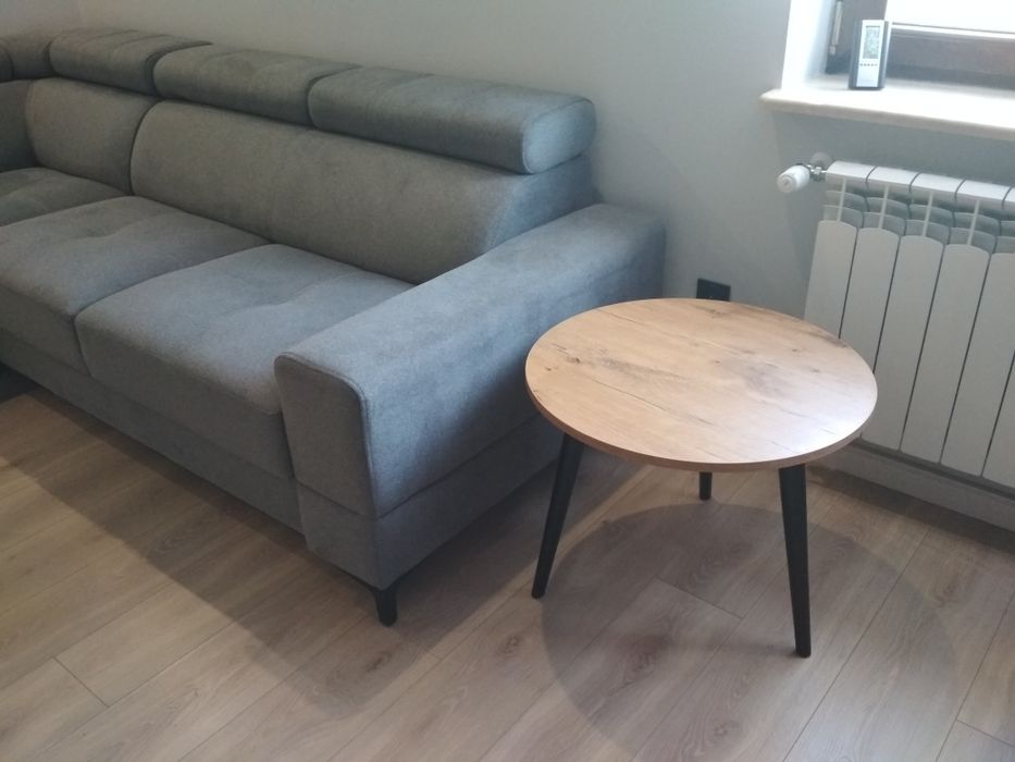 Stolik okrągły ława OSLO Marmur dąb Craft Halifax Wotan Hikora Artisan