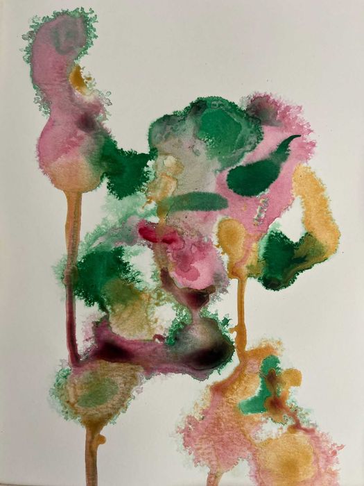 Pintura abstrata em acrílico