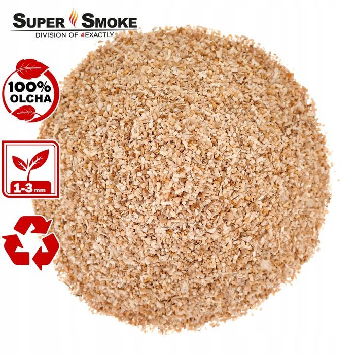 Zrębki Wędzarnicze Super Smoke OLCHA KL-02 (1-3mm) Small 6 Litrów