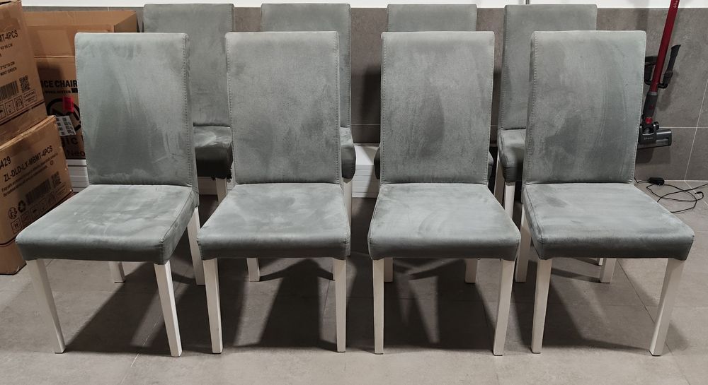 Conjunto de 8 cadeiras de sala de jantar