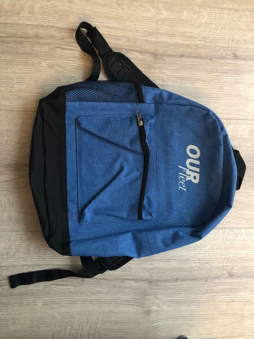 Plecak niebieski dwie kieszenie