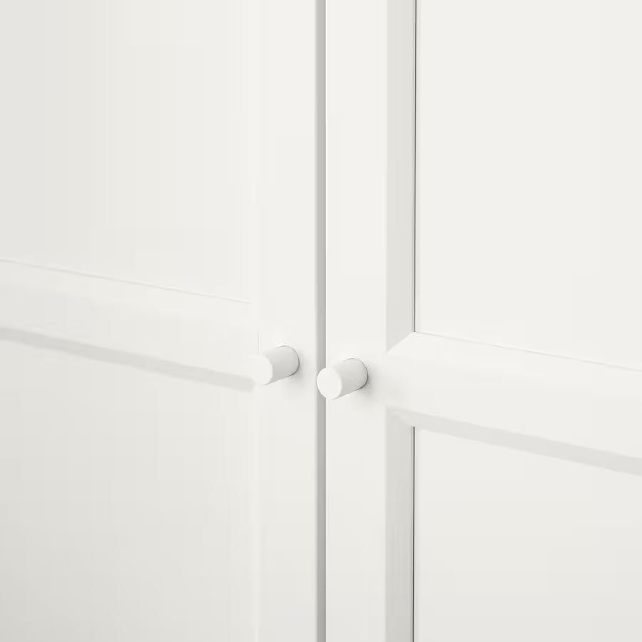 BILLY/OXBERG Regał, drzwi panelowe, biały, 80x30x202cm