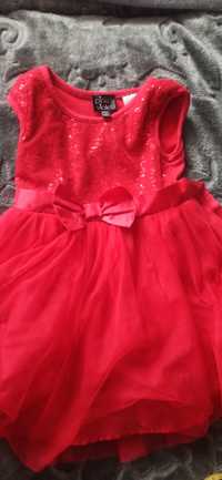 Sukienka czerwona 3 lata cekiny