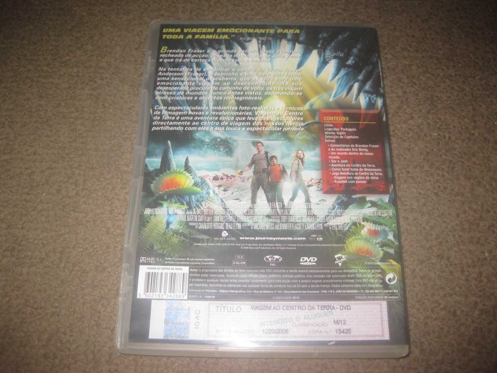 DVD "Viagem ao Centro da Terra" com Brendan Fraser