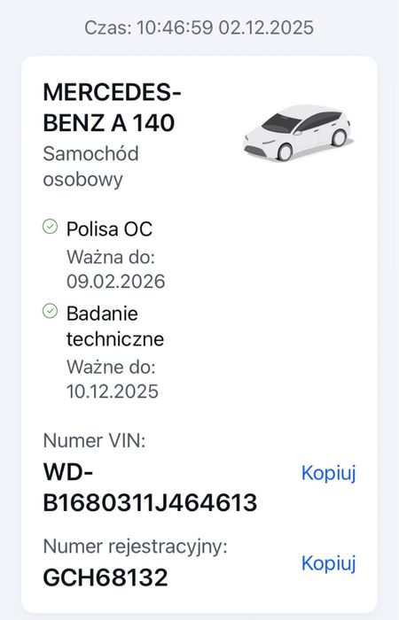 Mercedes klasa A Elegance 2001 r, jeździ, szarpie