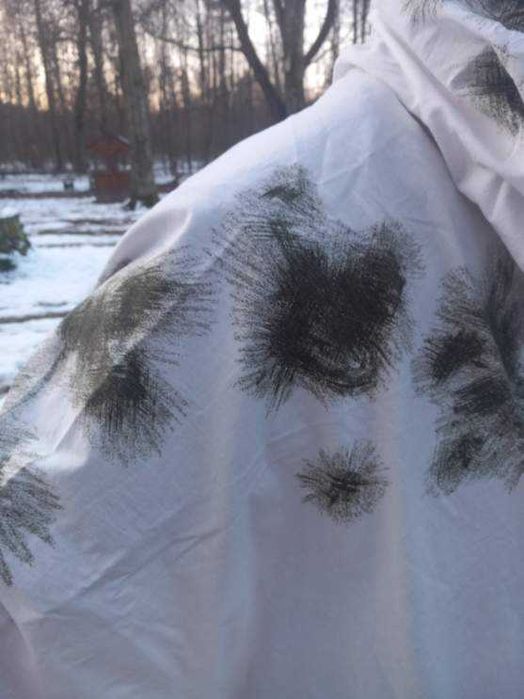 Strój zimowy maskałat, komplet - bluza ponczo, peleryna,rękawice, nowy