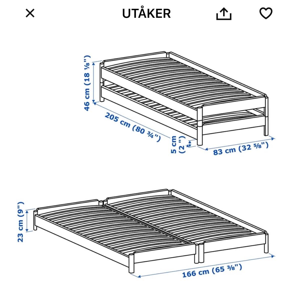Cama dupla Ikea - praticamente nova
