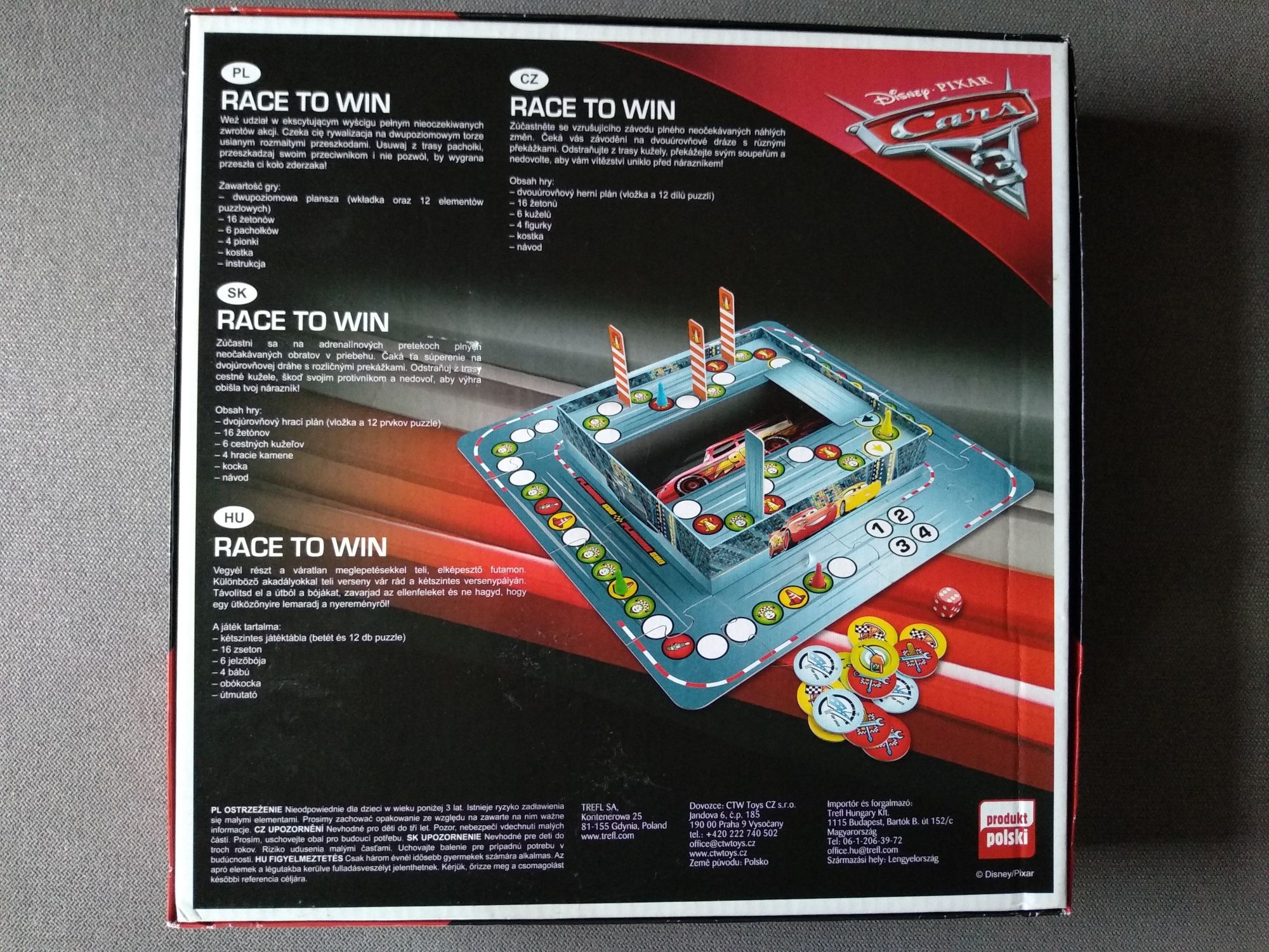 Trefl gra planszowa 3D Cars 3 Auta Race to Win Zwycięski Wyścig