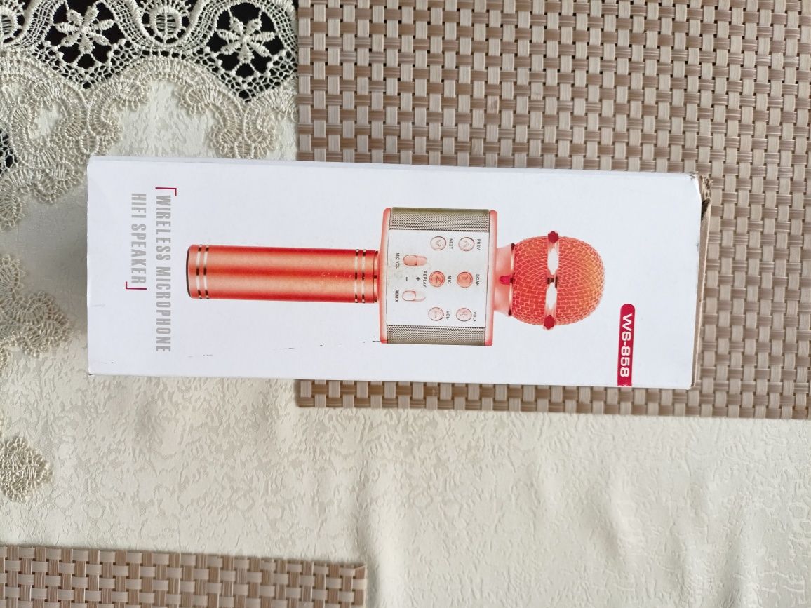 Mikrofon bezprzewodowy USB kolor srebrny