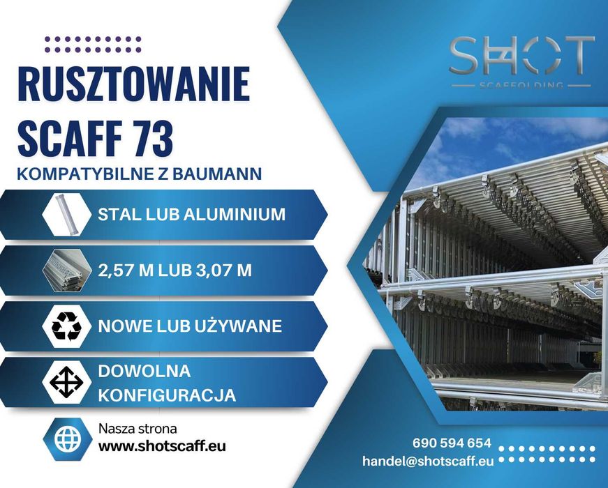 Rusztowanie ramowe na elewację -  typ Baumann  - nowe - 103 m2