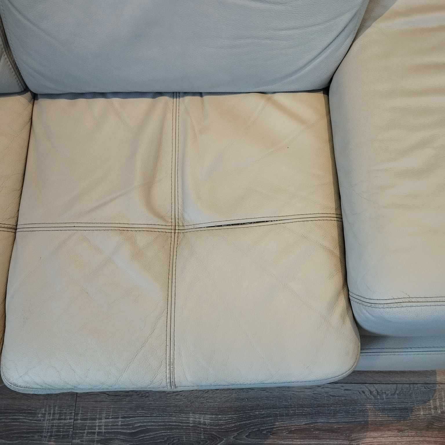 sofa dwuosobowa i fotel skórzane
