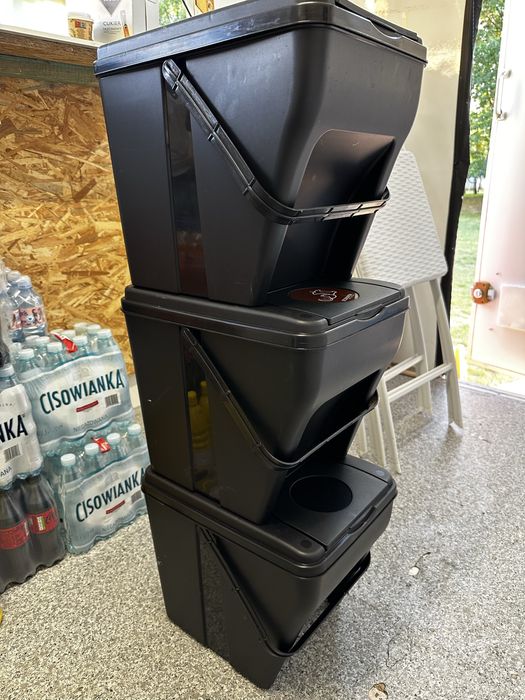 Kosze na śmieci, ZESTAW 3szt. Pojemnik do segregacji 25L.