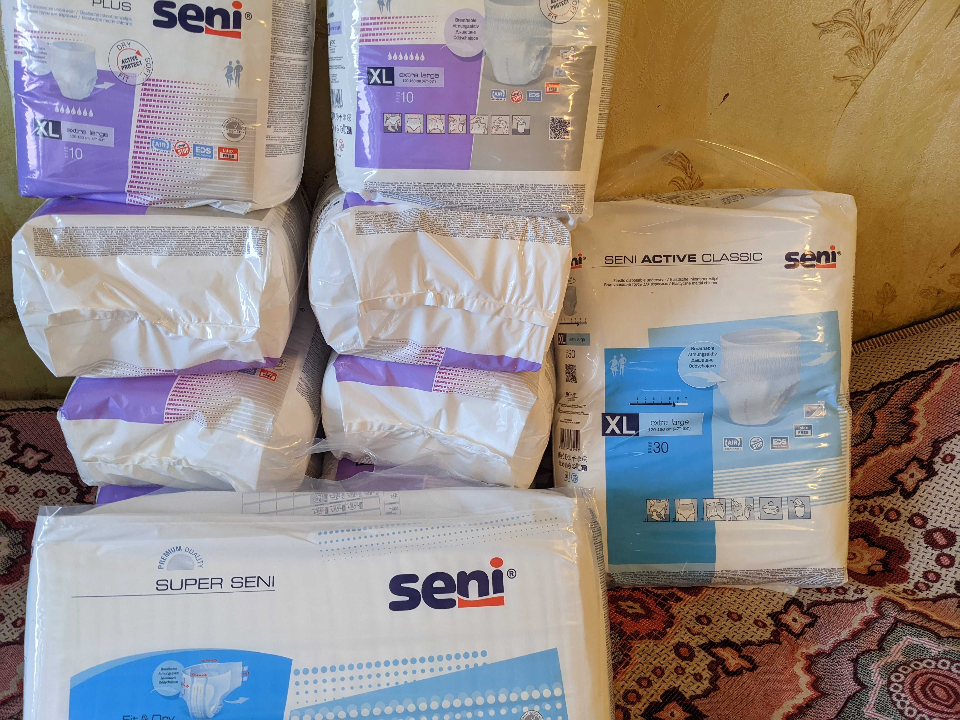 Продам памперсы и памперсы-трусики  размер L и XL  фирма SENI