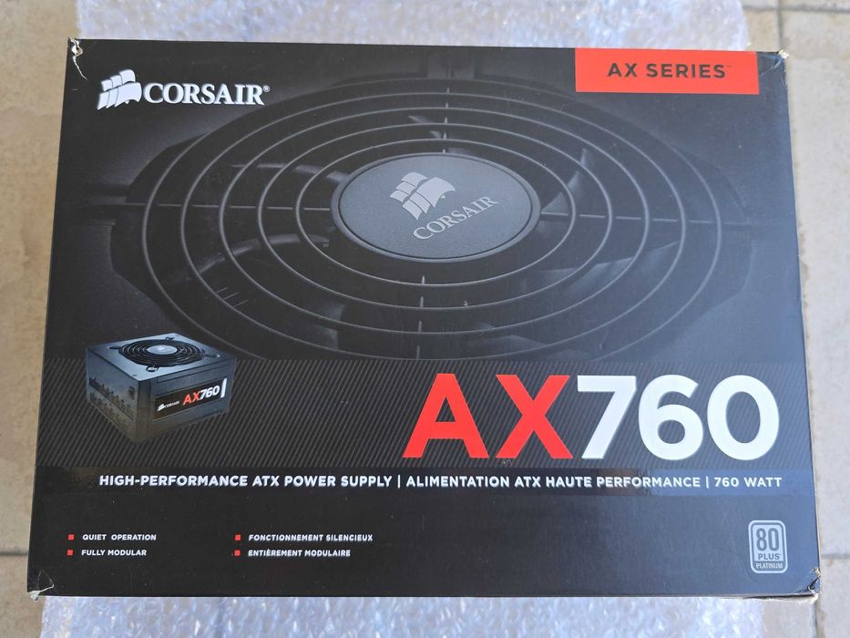 PSU Corsair AX760 80+ Platinum - 760W - Fonte alimentação