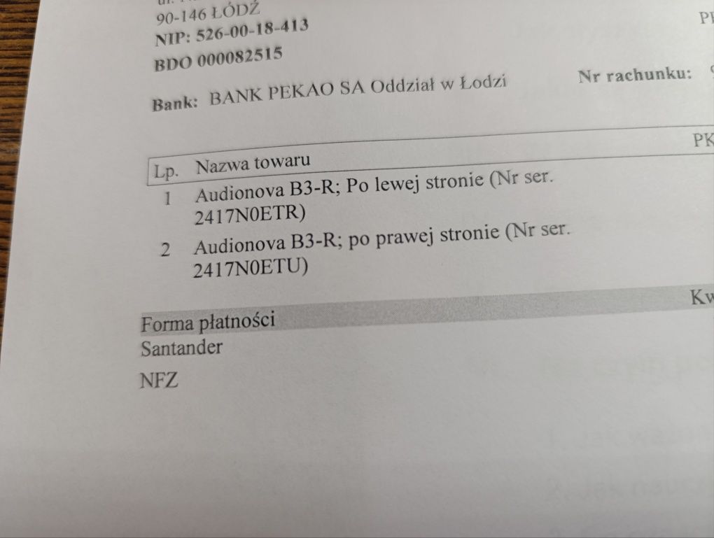 Aparat słuchowy audionova Audionova B3-R prawa i lewa