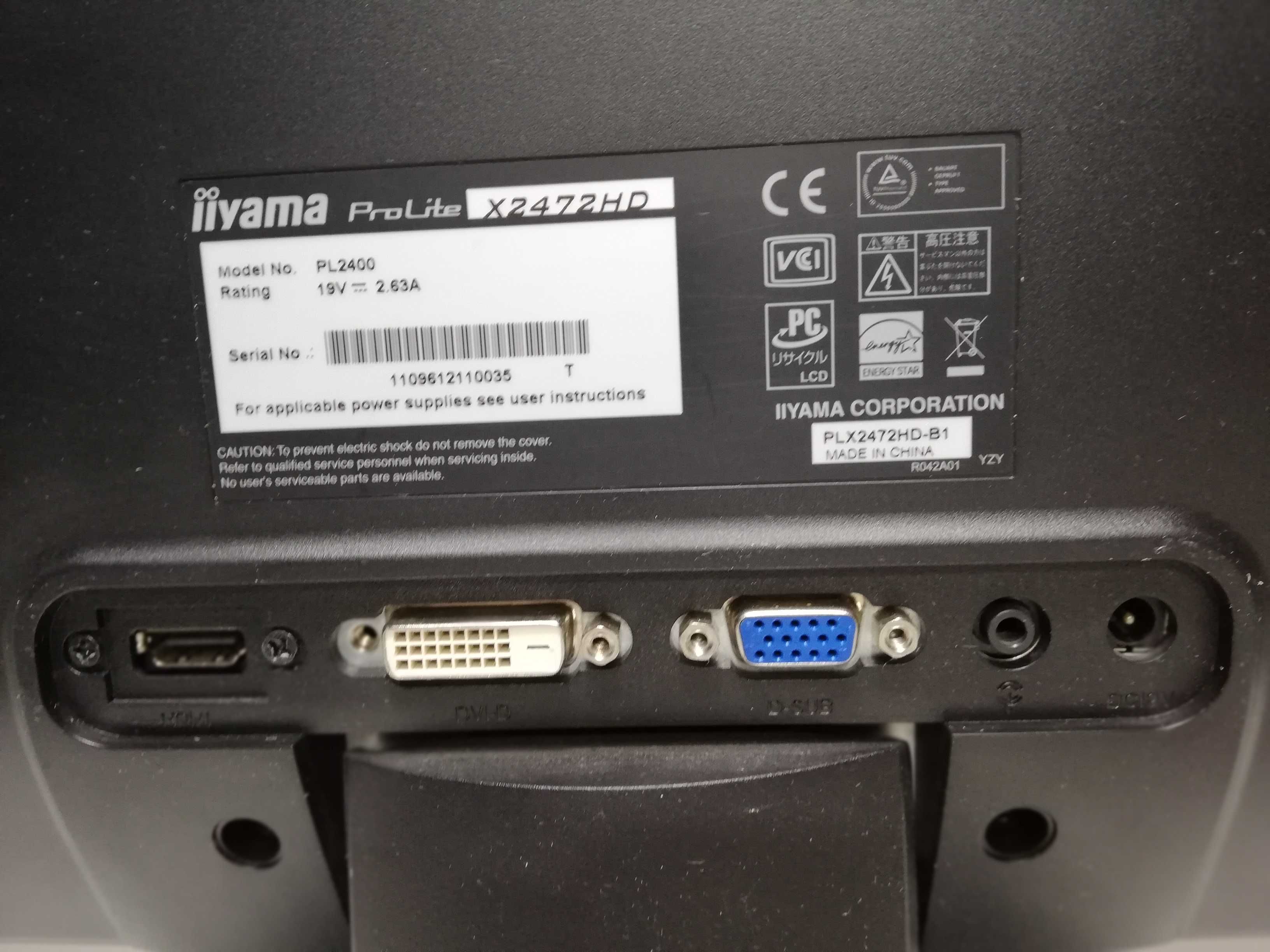 Monitor iiyama Pro Lite X2472HD