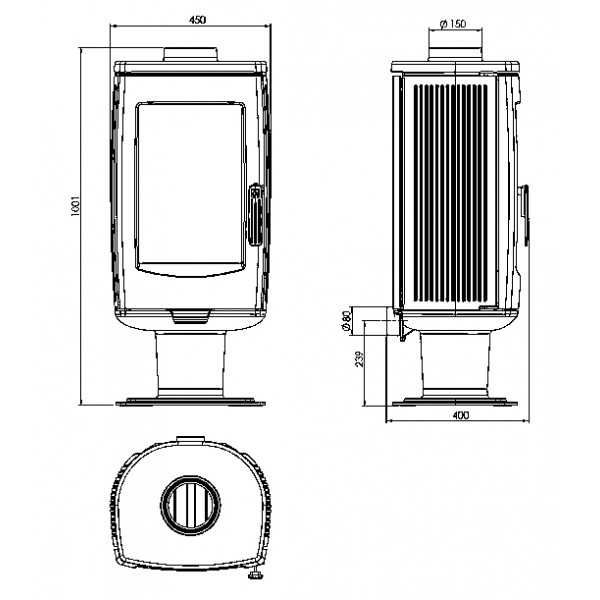 Піч з чавуну Plamen Aria (black)