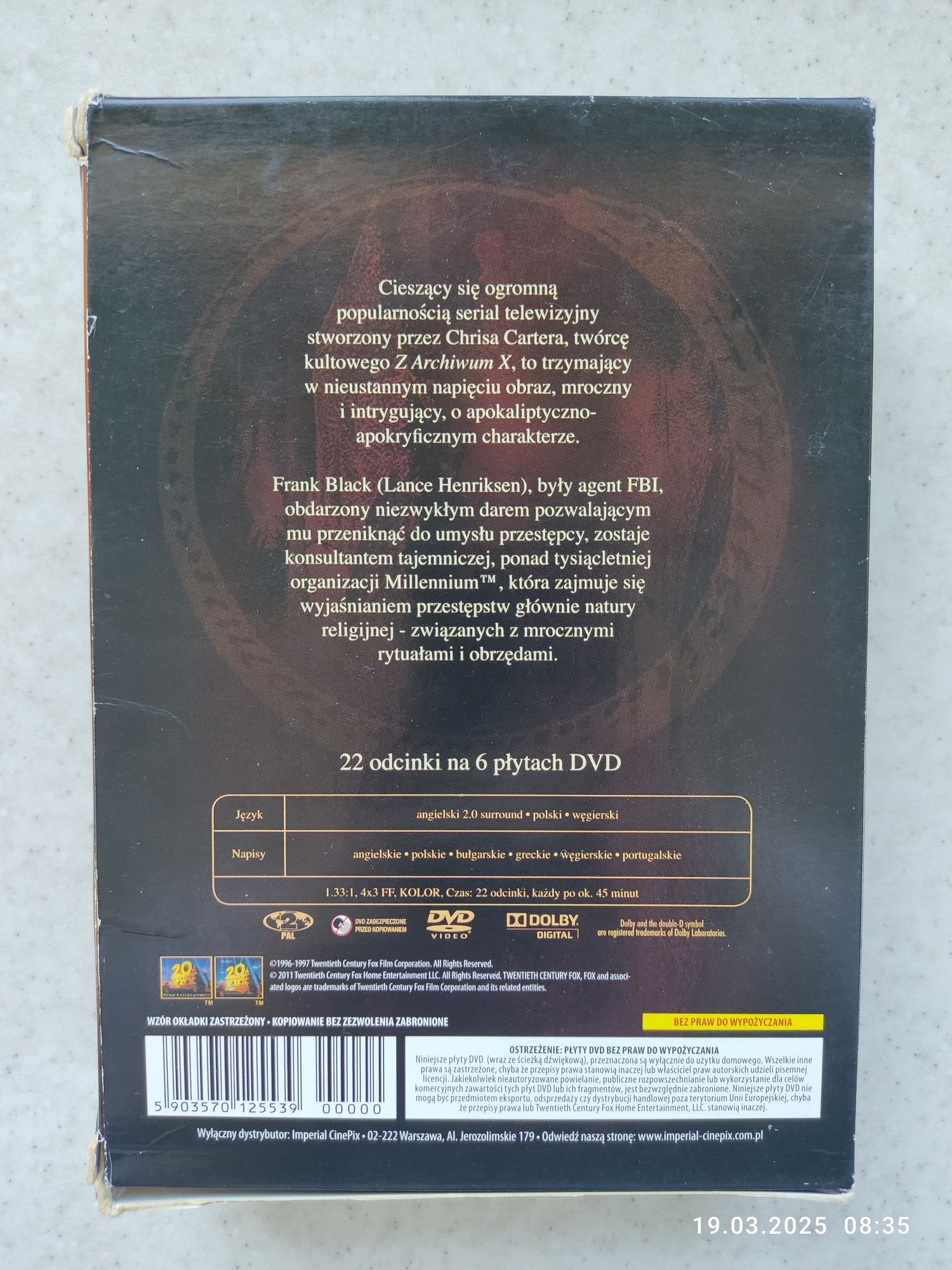 Millennium sezon 1 lektor napisy PL serial Z archiwum X Chris Carter