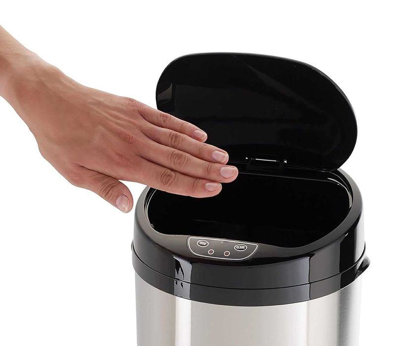 ECHTWERK Kosz na śmieci z czujnikiem ruchu, pojemność 42 litry, INOX