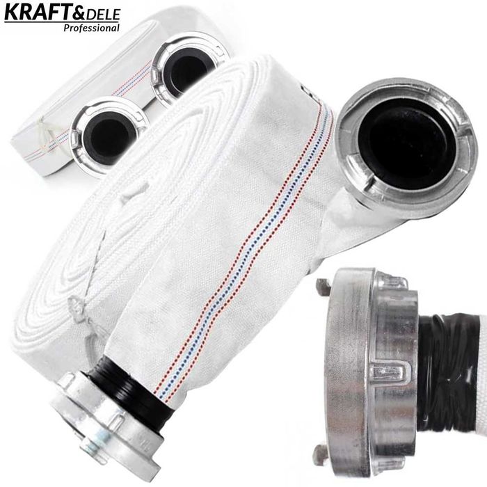 KRAFT&DELE Wąż Strażacki Parciany Do Pompy 2' 52mm 20m 12bar KD780