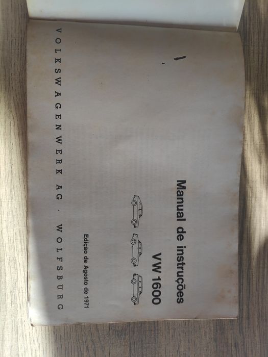 Manual de instruções VW 1600