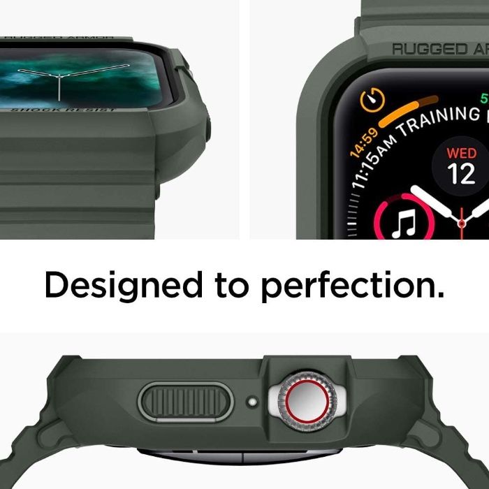 Protetor Apple Watch Series 3/4/5/6 - 44 mm - Verde militar