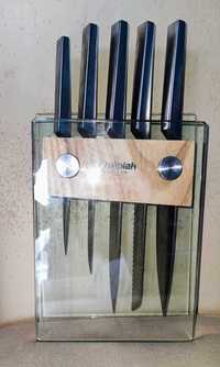 Zestaw noży stalowych Philipiak (5 szt.) w szklanym stojaku