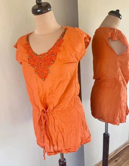 tunika m l neon pomarancz orient