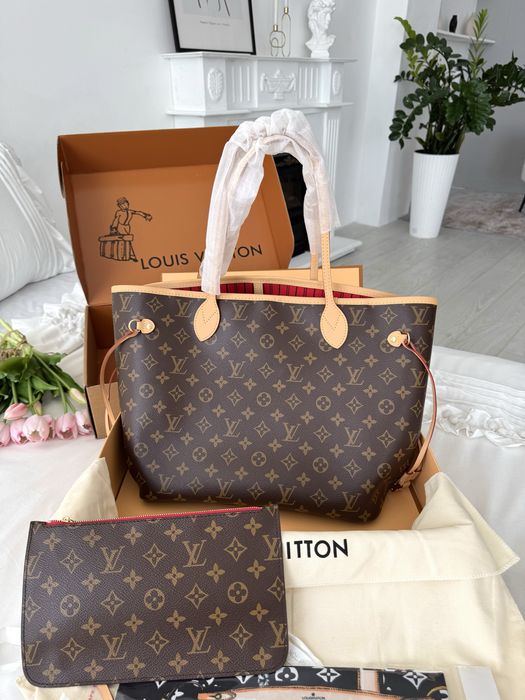 Сумка шопер Louis Vuitton Neverfull луи витон жіноча женская луі вітон
