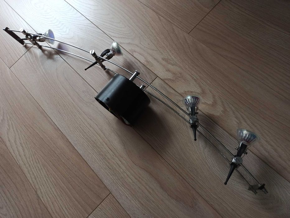 Lampa sufitowa żyrandol 4 x halogen srebro- czarny - Ikea