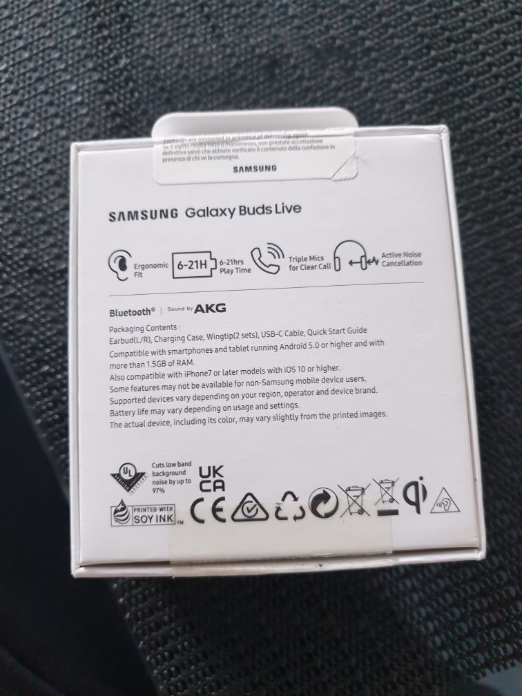 Słuchawki dokanałowe SAMSUNG Galaxy Buds Live ANC Czarny