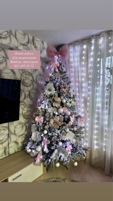 Великий бант на ялинку, бант прикраса