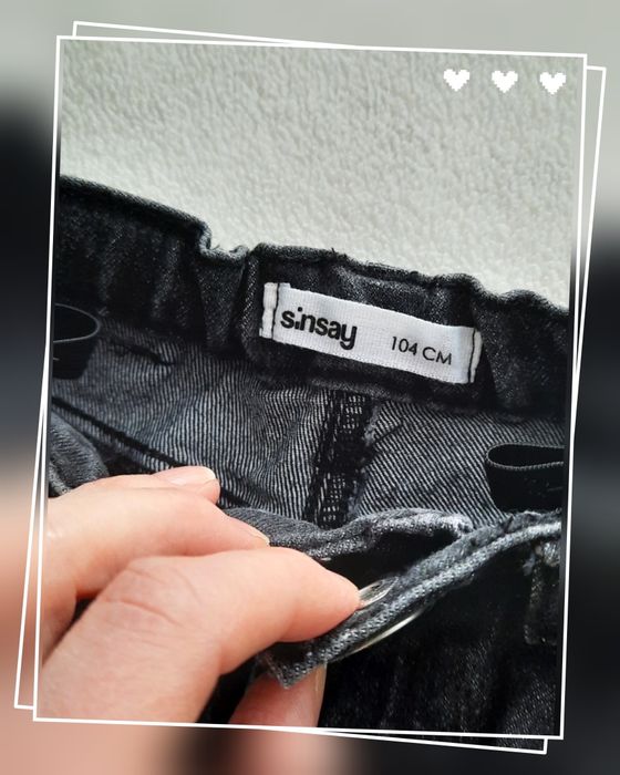 Spodnie jeansowe chłopięce Sinsay | Rozmiar 104 | regulowane w pasie