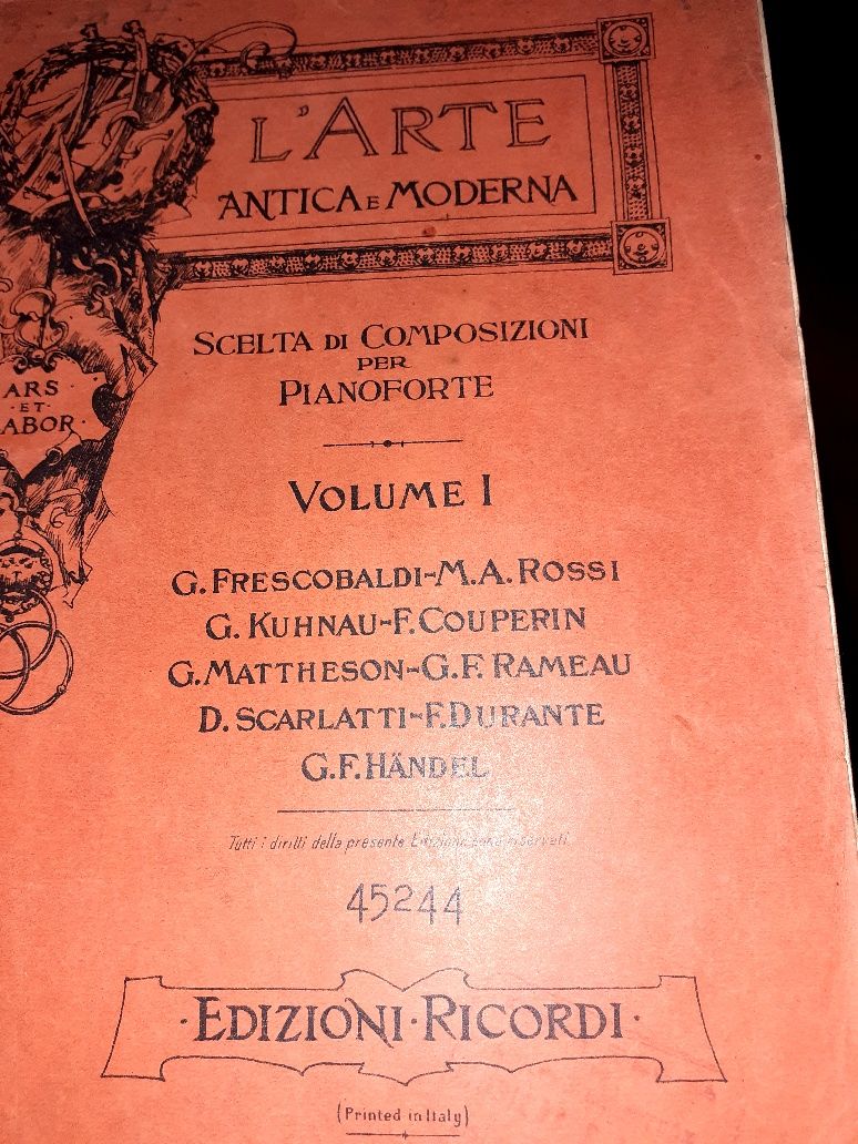 L'Arte Antiga e Moderna, Scelta di Composizioni , per pianoforte