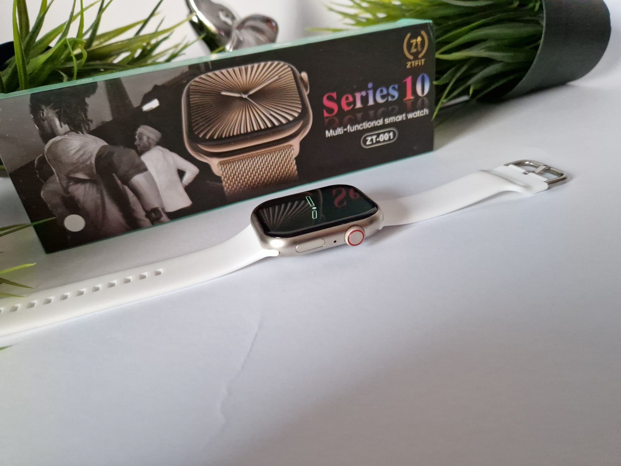 Smartwatch biały, komplet