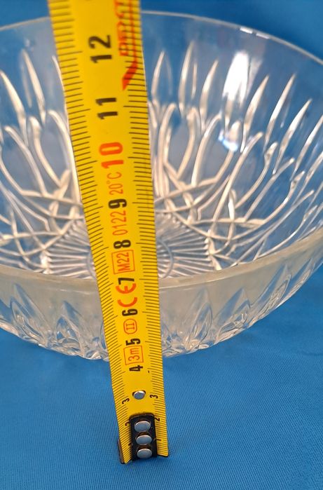 Conjunto 2 tacas/ saladeiras em vidro lapidado